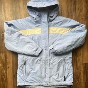 Columbia Sportswear Company Womens Hooded Light Blue Insulated Jacket Size M